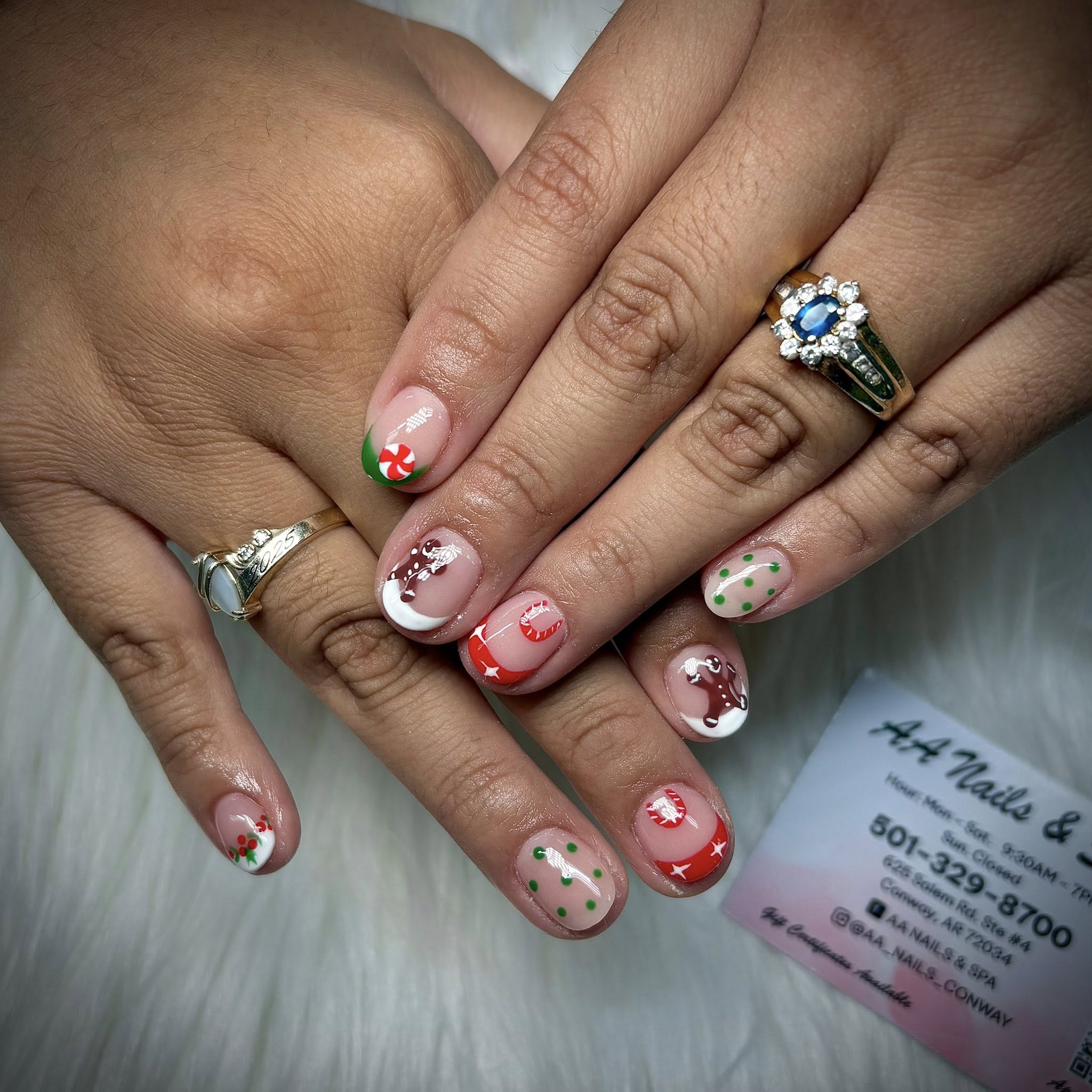 Dipping powder nails service at AA Nails & Spa